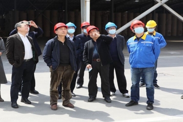 生态环境部科财司副司长付川一行考察由银河官方入口(中国)最新官网入口承担的国家科技重大专项示范工程